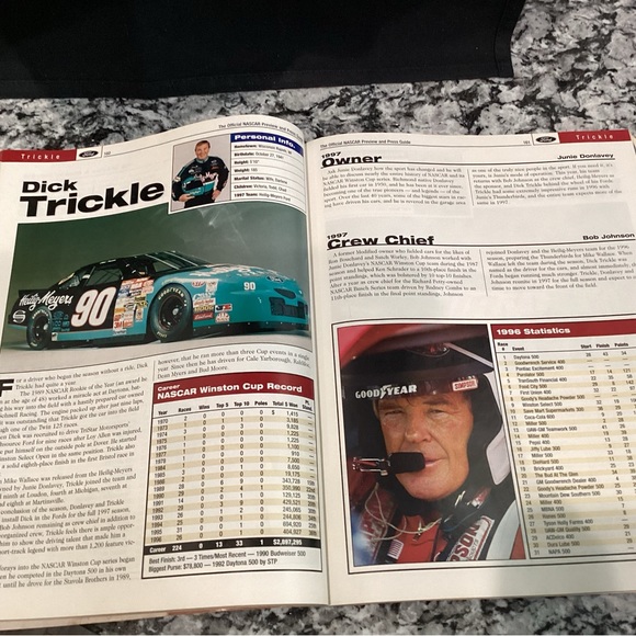 NASCAR - The Official 1997 Preview & Press Guide - Stats - Tracks - Drivers - Picture 5 of 8